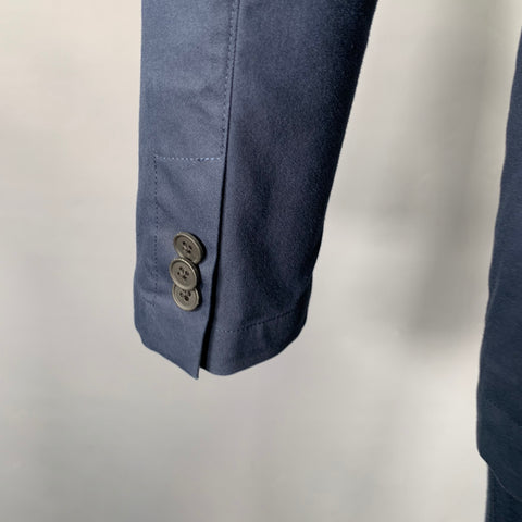 BONOBOS Size 40 Navy Cotton Blend Notch Lapel Suit