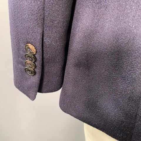 GIORGIO ARMANI Size 44 Navy Cashmere Silk Notch Lapel Sport Coat