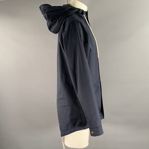 BARNEY COOLS Size M Navy Cotton Blend Windbreaker Jacket