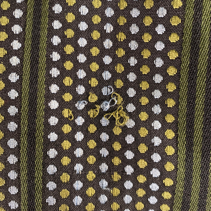 COMME des GARCONS Size M Green Navy Stripe Dot Wool Blend Sport Coat