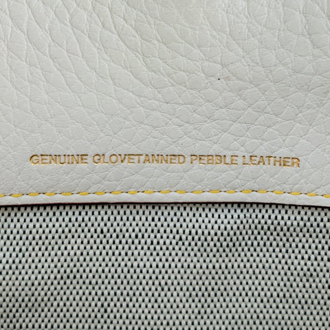 COACH x NASA White Multi Color Logo Pebble Grain Leather Bag