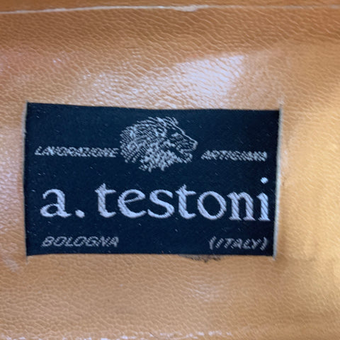 A. TESTONI Size 10.5 Brown Leather Monk Strap Split Toe Loafers