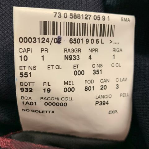 CORNELIANI Taille 42 Veste à simple boutonnage en laine vierge marine