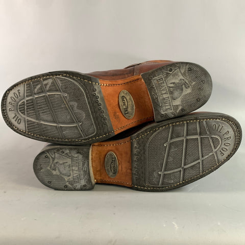 PAUL SMITH Size 8 Brown Antique Leather Pull On Boots