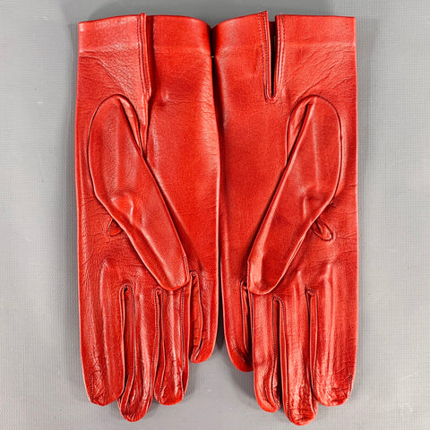 Gants en cuir rouge VINTAGE taille 6,5
