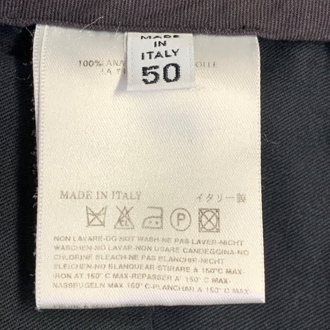 MAISON MARGIELA Size 34 Grey Charcoal Woven Wool Button Fly Dress Pants