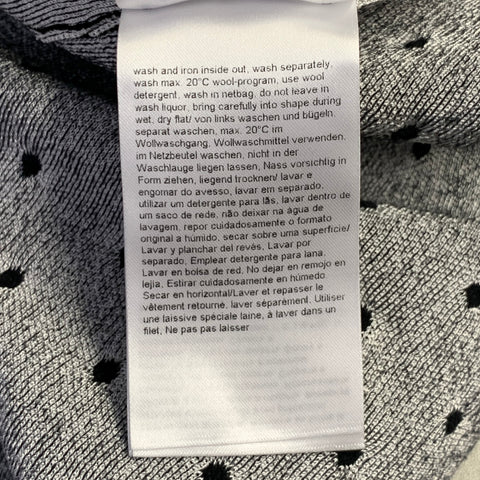 ESCADA Taille M Noir Blanc Mélange Viscose Pois Ensemble 2 pièces Cardigan
