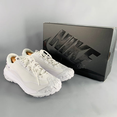 COMME des GARCONS HOMME PLUS Size 11 White Nylon Lace-Up Sneakers
