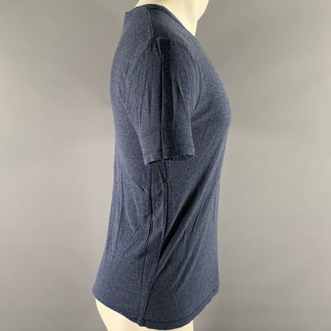 ALEXANDER WANG Size XS Navy Textured Silk Rayon Muscle T-shirt