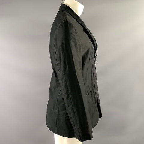 COMME des GARCONS SS2004 Size M Black Cotton Zip Up Jacket