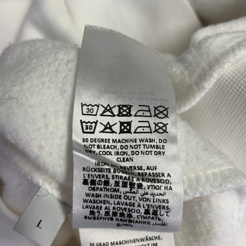JW ANDERSON Size L White Multi Color Carrie Print Cotton Hooded Sweatshirt
