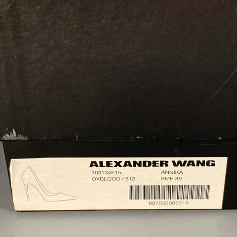 ALEXANDER WANG Size 9 Annika Red Oxblood Suede Pointed Toe Stiletto Pumps