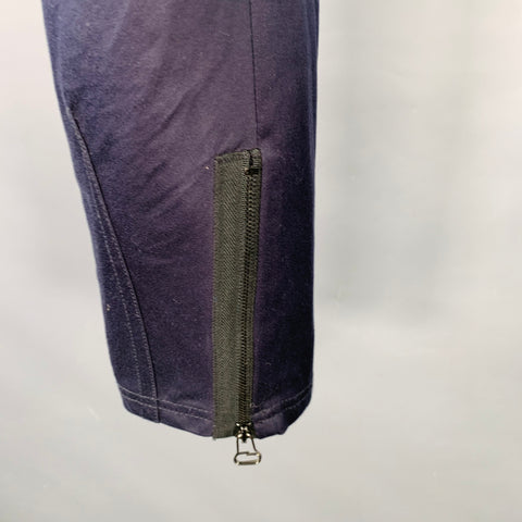 LANVIN Size 32 Navy Cotton Ankle Zip Flat Front Dress Pants