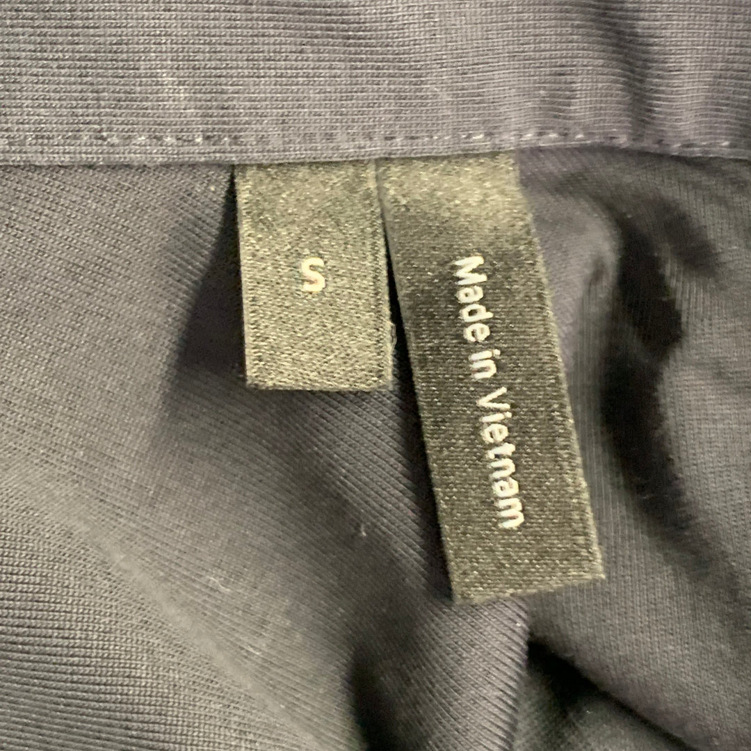 THEORY Size S Black Viscose Stretch Short Sleeve Shirt