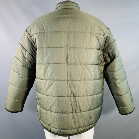 LAVENHAM Size 42 Mickfield Olive Quilted Polyester Puffer Jacket