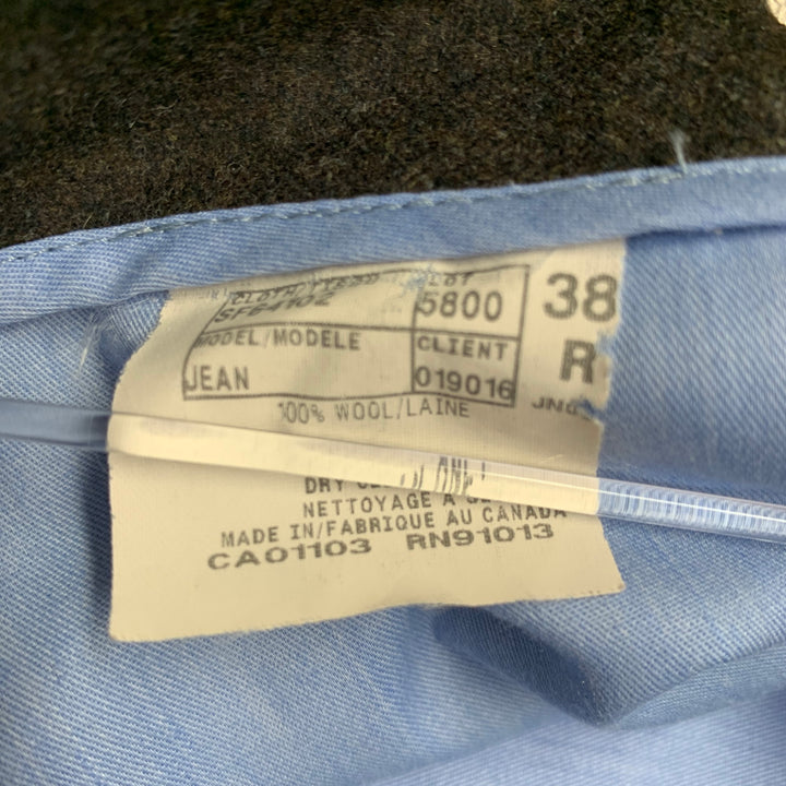 SAKS FIFTH AVENUE Size 38 Brown Heather Wool Jean Cut Casual Pants