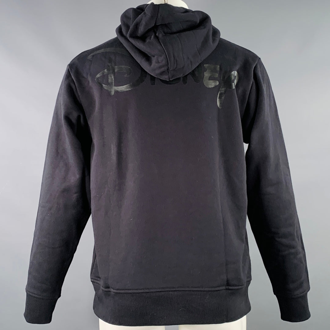 KITH Size XS Black White Logo Cotton Hooded Sweatshirt