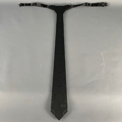 HEX TIE Honeycomb Black Acrylic Tie