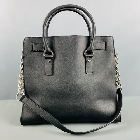 MICHAEL by MICHAEL KORS Black Studded Coated Canvas Tote Handbag