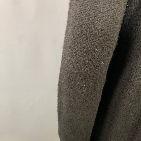 THE ROW Size L Black Wool Knit High Neck Sweater