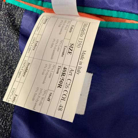 PAUL SMITH Chest Size 40 Blue Heather Wool Blend Notch Lapel Sport Coat