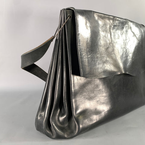 M.A+ Black Leather Tote Bags