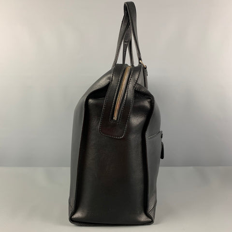 BALLY Black Leather Top Handles Tote Bag