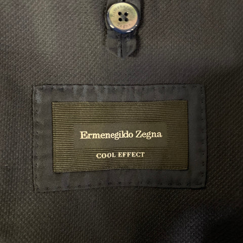 ERMENEGILDO ZEGNA Size 42 Navy Wool Notch Lapel Sport Coat