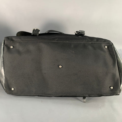 TUMI Black Nylon Leather Top Handles Duffle Bag