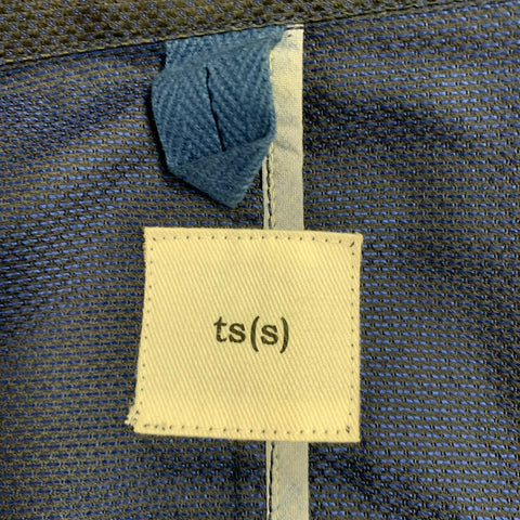 TS (S) Taille L Veste de traque en coton texturé marine à cordon de serrage