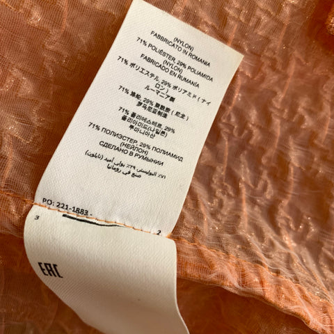 DRIES VAN NOTEN Size S Orange Polyester Polyamide Jacket Trench Coat