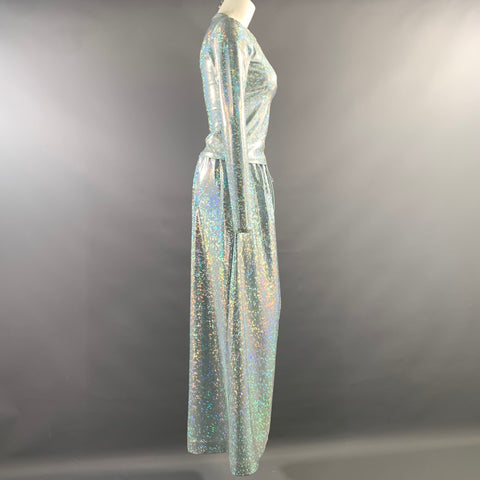 SAKS POTTS Size S Silver Blue Polyamide Elastane Metallic A-Line Outfits & Sets