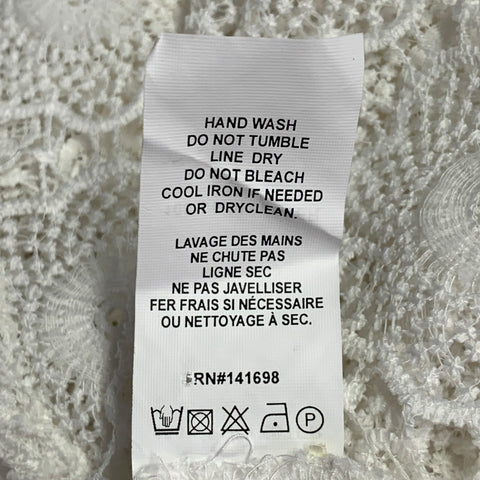 RAMY BROOK Size S White Polyester Lace Button Up Shirt