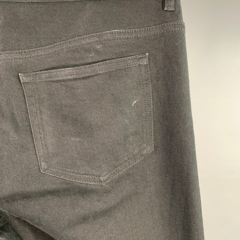 A.P.C. Size 36 Black Twill Cotton Blend Tapered Five Pockets Jeans