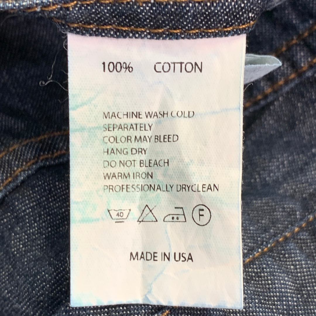 ENGINEERED GARMENTS Size 34 Blue Contrast Stitch Cotton 5 Pocket Jeans