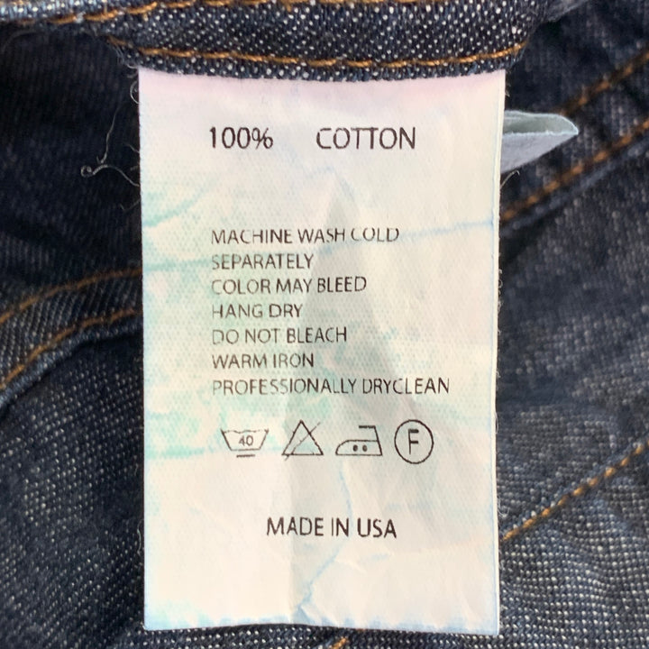 ENGINEERED GARMENTS Size 34 Blue Contrast Stitch Cotton 5 Pocket Jeans