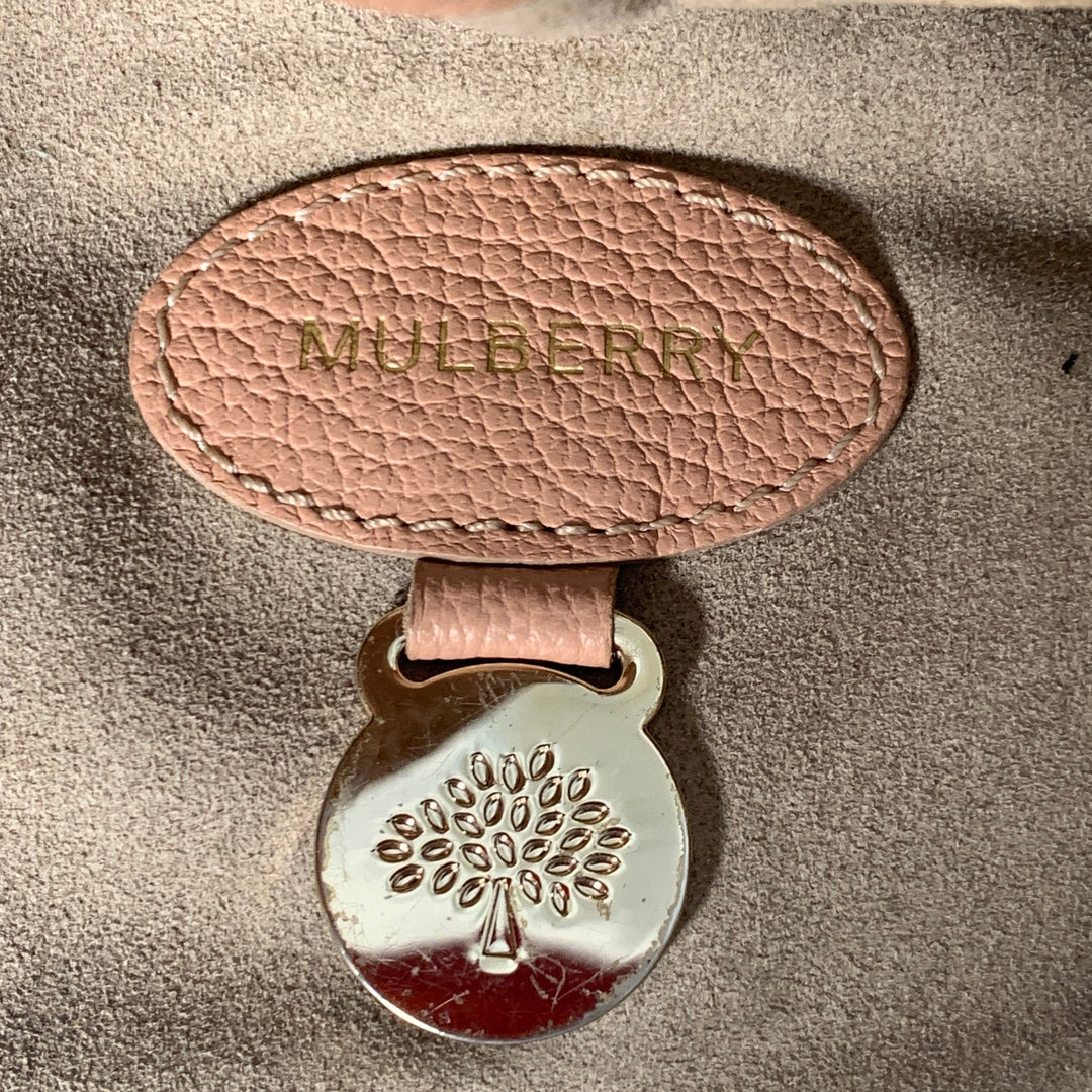 MULBERRY Dusty Pink Pebble Grain Leather Tote Handbag