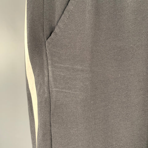 THOM KROM Size S Black White Vertical Stripe Cotton Sweatpants Casual Pants