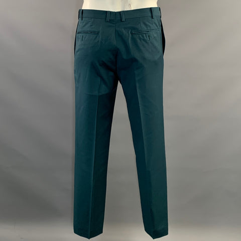 INDOCHINO Chest Size 40 Teal Wool & Mohair 34 30 Suit