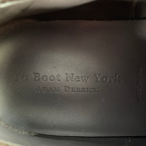 TO BOOT NY Size 7 Black Charcoal Leather Color Block Low Top Sneakers