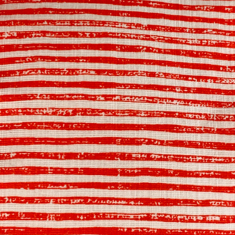 MICHAEL KORS Size M Red White Stripe Cotton Slim Fit Long Sleeve Shirt