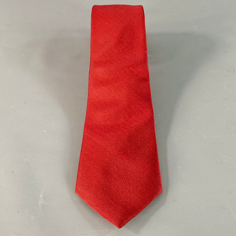 CHRISTIAN DIOR Burgundy Logo Tie