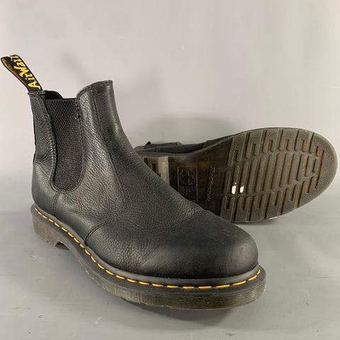 DR. MARTENS Size 11 Black Leather Boots