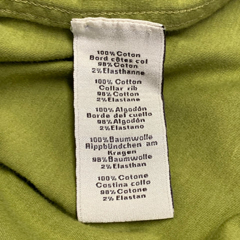 HERMES Size XXL Green Moss Contrast Trim Cotton Crew Neck T-shirt