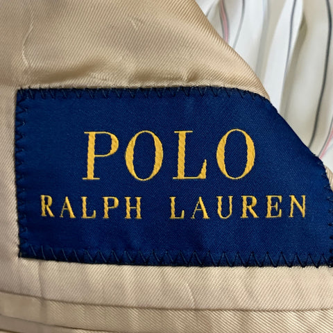 POLO by RALPH LAUREN Size 38 Regular Brown Beige Window Pane Suit
