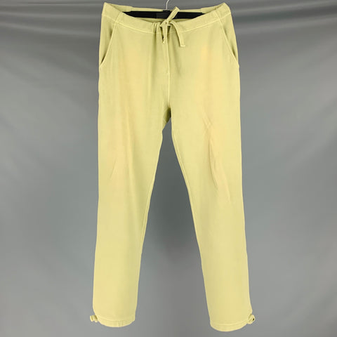 VISVIM Talla M -Pantalones deportivos DMGD- Pantalones casuales con cordón de algodón lavado verde