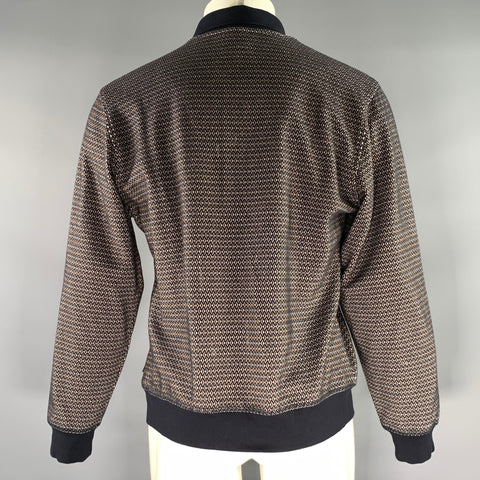 PS by PAUL SMITH Size M Navy Tan & Grey Geometric Buttoned Jacket