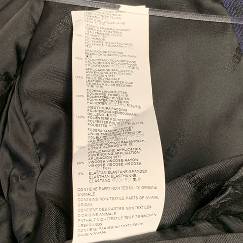 Veste Sport DSQUARED2 Taille 40 Carreaux Écossais Noirs, Verts et Marine en Laine avec Fermetures Éclair