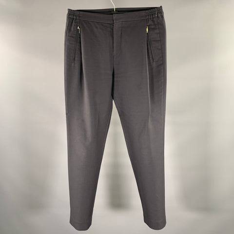 STEPHAN SCHNEIDER Size M Black Wool Cotton Pleated Casual Pants