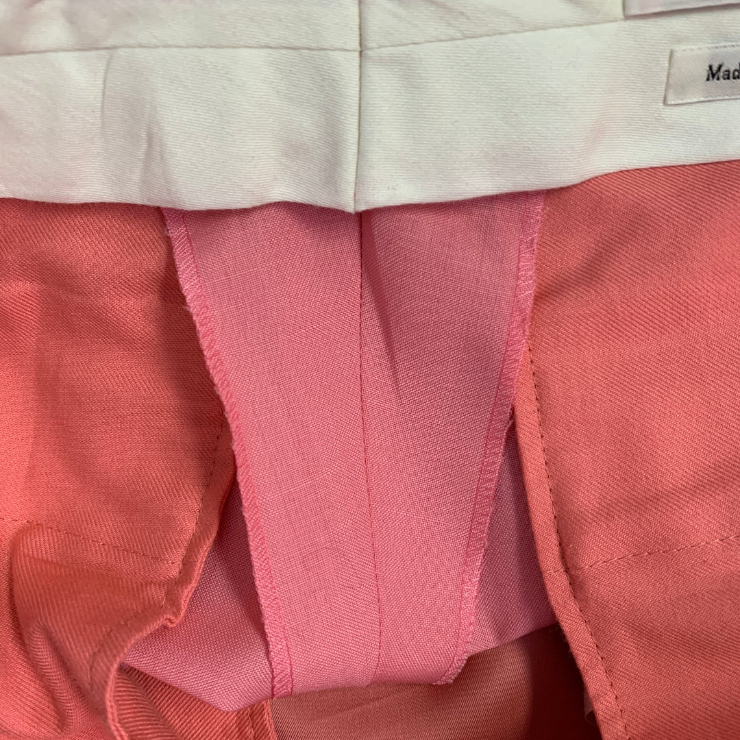 ALEXANDER MCQUEEN Size 34 Pink Wool Mohair Zip Fly Dress Pants